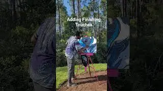 Using mixed media on acrylic pour painting. #painterly #acrylicabstract #abstracted #mixmedia