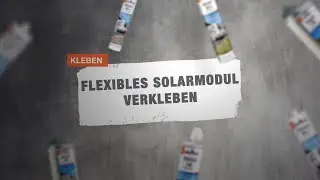 Flexibles Solarmodul / Solarmatte aufkleben