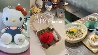 ˖ ⌗ slice of my life: sanrio pop up store, shopping haul, cozy routine, school, unboxing etc…  🍱