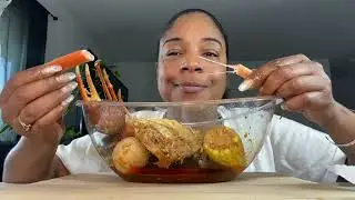 ASMR CHITTERLINGS SEAFOOD BOIL EATING SHOW