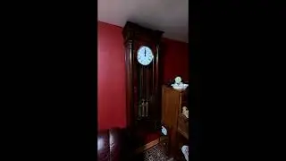 Custom Sligh Wellington Wall-Mounted Grandfather Clock, circa 1990