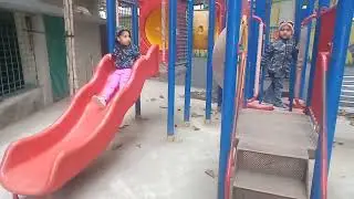 Maidah and Mohammad playing outdoor garden। Funny Video। Kids video। Baby play.