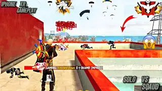 Solo Vs Sqaud Best Gameplay In Free Fire 25 Kill 😱 IPHONE XR GAMEPLAY