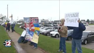A 'May Day' protest was held outside the Fashion Square Mall in Saginaw