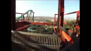 Freefall SatelliteTower - Six Flags Magic Mountain - POV