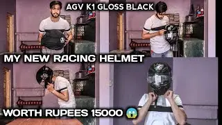 AGV K1 GLOSS BLACK RACING HELMET | UNBOXING & REVIEW | WORTH RUPEES 15000