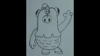 how to draw the chicken skin from fall guys