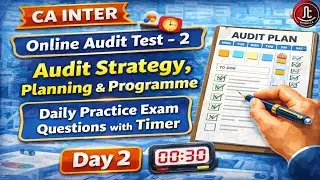 Online Audit Test - 2 | CA INTER | Practice Questions in each video | Day 2 | Unique CA 🌟