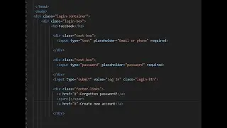 Facebook login page design by HTML and CSS