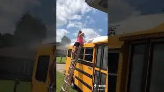 Short bus tiny home camper ! #skoolie #busconversion #vanlife