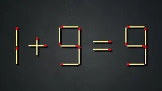 Turn the wrong equation into correct | Matchstick Puzzle 1+9=9