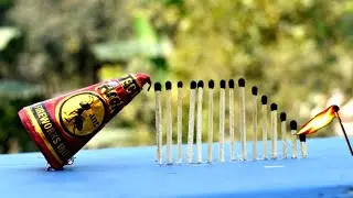 Anar Bam Vs Matchstick Chain Amazing Reaction Diwali crackers amazing experiment 😱