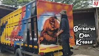 Seni Lukis Airbrush, Di Bak truk, Request Konsumen 😍👍🏻