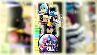 Updated Character Tierlist In Anime Dimensions #shorts