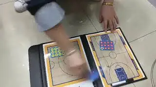 Foldable Coach Basketball Board Tactic Coaching Magnet Clipboard