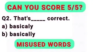 Misused Words - Commonly Confused Words Quiz