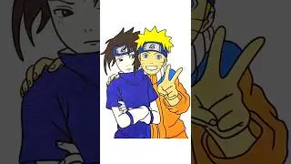 Coloring Naruto And Sasuke #coloring #kids #naruto #sasuke #anime #shorts