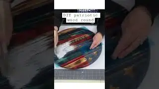 DIY Patriotic Wood Round. For full tutorial come by my channel!