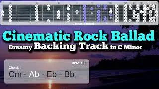 Dreamy Cinematic Country Rock Ballad in C Minor I Guitar Backing Track Jam - Part 2