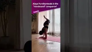 Alaya F performs a beautiful Handstand ! #yoga #handstand #celebyoga #yogaday2023 #alayaf