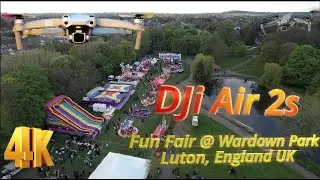Superb 4k UHD Camera Flight over Eid Festival 2022 Fun Fair @ Wardown Park Luton New DJi Air 2s
