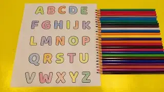 How to color letters using many colros | enjoy and learning.