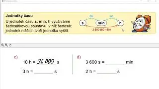 Jednotky času, Matýskova matematika pro 5.roč., 1. díl, str. 31, cv. 1