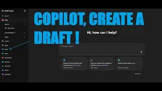 How to create a simple draft using Microsoft 365 Copilot