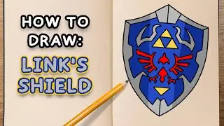 How to draw and colour! LINK'S SHIELD (from 'The Legend of Zelda')