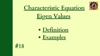 18. Eigen Value || Characteristic Equation || Engineering Mathematics || BBA BCA BCom #eigenvalues