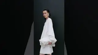 JNBY 2024SS White Oversized Pullover Sweatshirt #fashion #jnby #designerfashion #minimalist