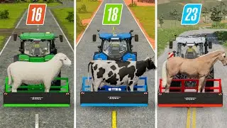 Fs16 vs Fs18 vs Fs23 - Animal Delivered & Feeding Gameplay | Timelapse |