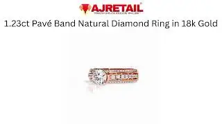 1.23ct Pav&eacute; Band Natural Diamond Ring in 18k  Rose Gold #ajretail  #diamondring