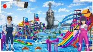 😰Yuta Mio Panik‼️CCTV Merekam HAND SEA MONSTER Di WATERPARK Kota Sakura😱 | Sakura School Simulator