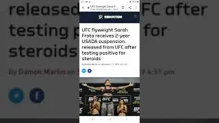 BREAKING NEWS UFC FLYWEIGHT SARAH FROTA TEST POSTIVE FOR STERIOD CUT BY UFC #LDBC #LDMMAC