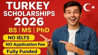 Turkey Scholarships 2026 | BS MS PhD | No IELTS | No Application Fee