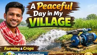 A Peaceful Day in My Village 🌾 | Farming, Crops & Motor Irrigation | Village Life Vlog#VillageLife