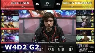 100 Thieves vs Golden Guardians | Week 4 Day 2 of S8 NA LCS Spring 2018 | 100 vs GGS W4D2 G2