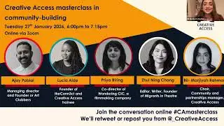 Creative Access masterclass in community-building