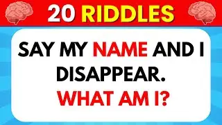 20 Tricky Riddles That Will Test Your Brain Power | Only Smart Minds Will Finish | Quiz Time