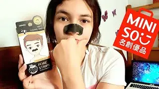 اجيو تشوفو اش وقع لي... MINISO ديال Top/Flop  PORE STRIPS تجربة