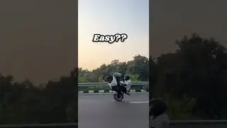 Bike wheelie #wheeliefail #stunt #bikerlife #motorcycle #shorts