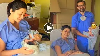 Pranitha With daughter in Hospital Happy Moments | Pranitha baby girl Video | Pranith with daughter