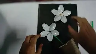 Waste plastic spoon flower