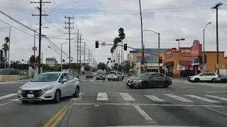 Figueroa Street y Manchester Ave Los Angeles California USA.