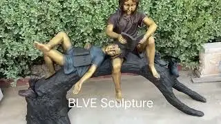 Beautiful garden children sculpture