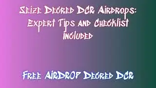 Decred DCR Airdrop - A Complete Step-by-Step Manual!