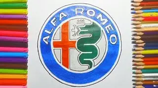 How to draw the Alfa Romeo logo😍