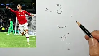 Easy Cristiano Ronaldo Drawing Tutorial | Simple Pencil Sketch Step by Step