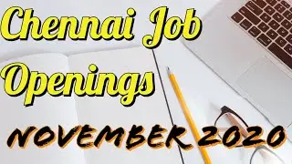 Jobs In Chennai|Jobs Alert In Chennai November 2020|Freshers Jobs In Chennai|Job Openings In Chennai